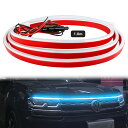 GZRUICA LED テープ フードライト LEDテープライト 車用 防水 側面発光 極薄型 シリコン 流れる LEDテープ ボンネットライト ディライト 汎...