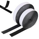 YFFSFDC 面ファスナー 両面テープ付き 幅20mm×長5M 2本セット 強粘着裏糊付 粘着力強い オス メス 防水 耐熱 DIY用 網戸用 車用 業務用 ...