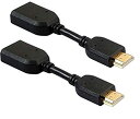 Sound Wave 【 HDMI 延長ケーブル 0.15M 2本 】 短い TV Stick延長 4K 3D HDMI2.0 オスーメス 15cm Fire TV Stick/Roku Stick/Switch対応 + F.Wave オリジナル レザー調 MicroFiber お手入れクロス (10×10cm) HDMI MF15(2本)