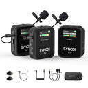 ワイヤレスマイク, SYNCO G2(A2) 送信機2台&受信機1台 操作簡単 音量調整 最大200m距離伝送 動画撮影 オンライン授業講座 一眼レフカメラ、ビデオカメラ、スマホ、アクションカメラ、レコーダーに対応 小型軽量 持ち運び便利, ピンマイク-ワイヤレス-ラべリアマイク-iph