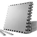 SOLPEX トレーニング ジョイントマット エクササイズマット 防音 衝撃吸収マット ホームジム 大判 ジムマット 60cm×60cm×1.2cm 6枚/12...