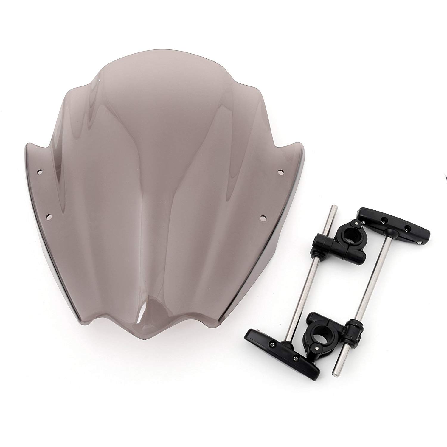 【送料無料】ONGMEIL 汎用 バイク スクリーン ウインドシールド パネル Φ22mm＆Φ25mm ハンドルバー 汎..