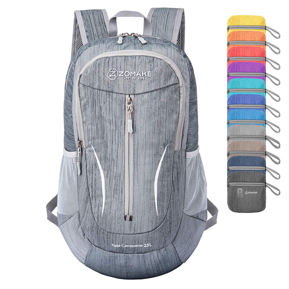 [ZOMAKE] 折りたたみリュック 25L 超軽量 アウトドアバック 防水 バックパック デイパック 登山用 キャンプ 旅行 スポーツ ランニング 自転車 ジム 通学 通勤 メンズ レディース 携帯便利