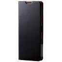 エレコム Xperia 10 III レザーケース 手帳型 UltraSlim 薄型 磁石付き ブラック PM-X213PLFUBK