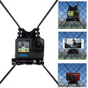 Suptig ネットフェンスとツリーポール取り付けブラケット Gopro Hero 13 Hero 12 Hero 11 Hero 10 Hero 9 Hero 8 Hero 7 Hero 6 Hero 5 Hero 4 Hero 3 DJI Osmo、AKASO、携帯電話、デジタルカメラに対応