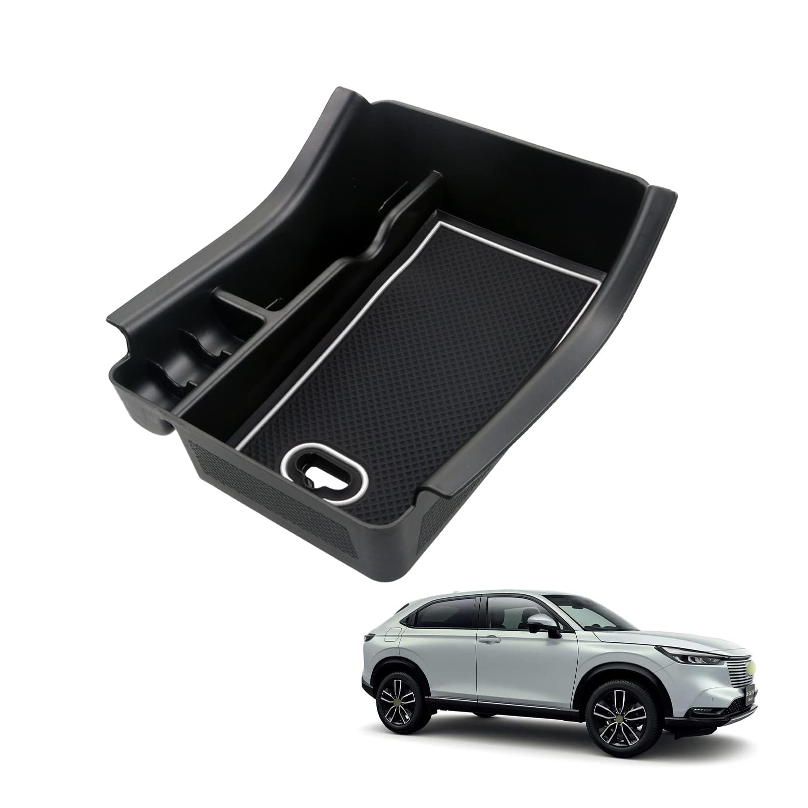 【送料無料】HUAHAO 新型 ヴェゼル rv 新型ヴェゼル rv系 コンソールボックス センターコンソール 専用 コンソールトレイ アクセサリー 小物入れ ABS素材 充電USB機能 ガタガタ音なし 内装パーツ カスタムパーツ (ホワイト)