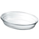 HARIO(ハリオ)日本製 耐熱ガラス製 オーバル皿 1100ml BUONO kitchen HOV-110-BK クリア