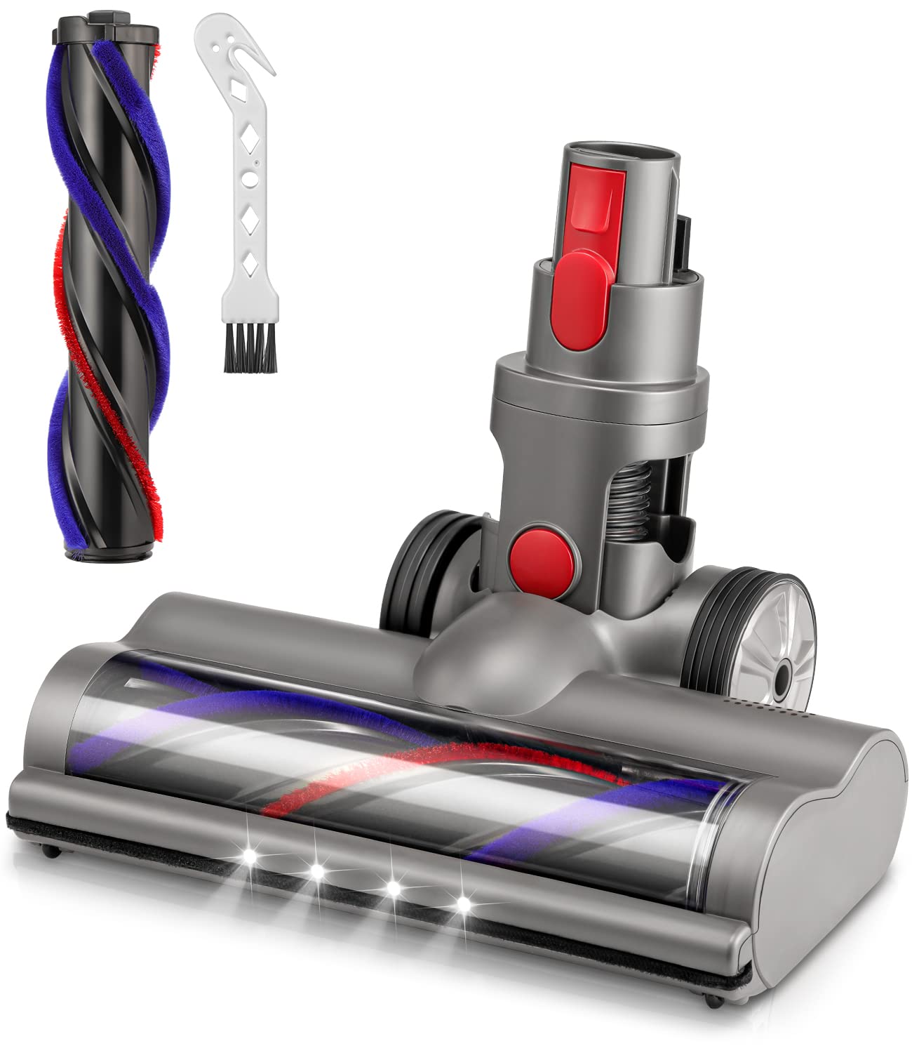【送料無料】ダイソン v7 ヘッド Dyson V7 V8 V10 V11 V15 シリーズ専用 掃除機ヘッド ソフトローラークリーナーヘッド モーターヘッド 交換部品 交換用ブラシ付き 互換品