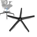 【送料無料】Omyoffice 高耐荷重合金鋼製ベースチェア 交換用チェアアクセサリー 高耐久性 ユニバーサルサイズ28/ inch オフィスチェア ゲーミングチェア 50MMガスシリンダーと11MMX22MMキャスターに適合 Black