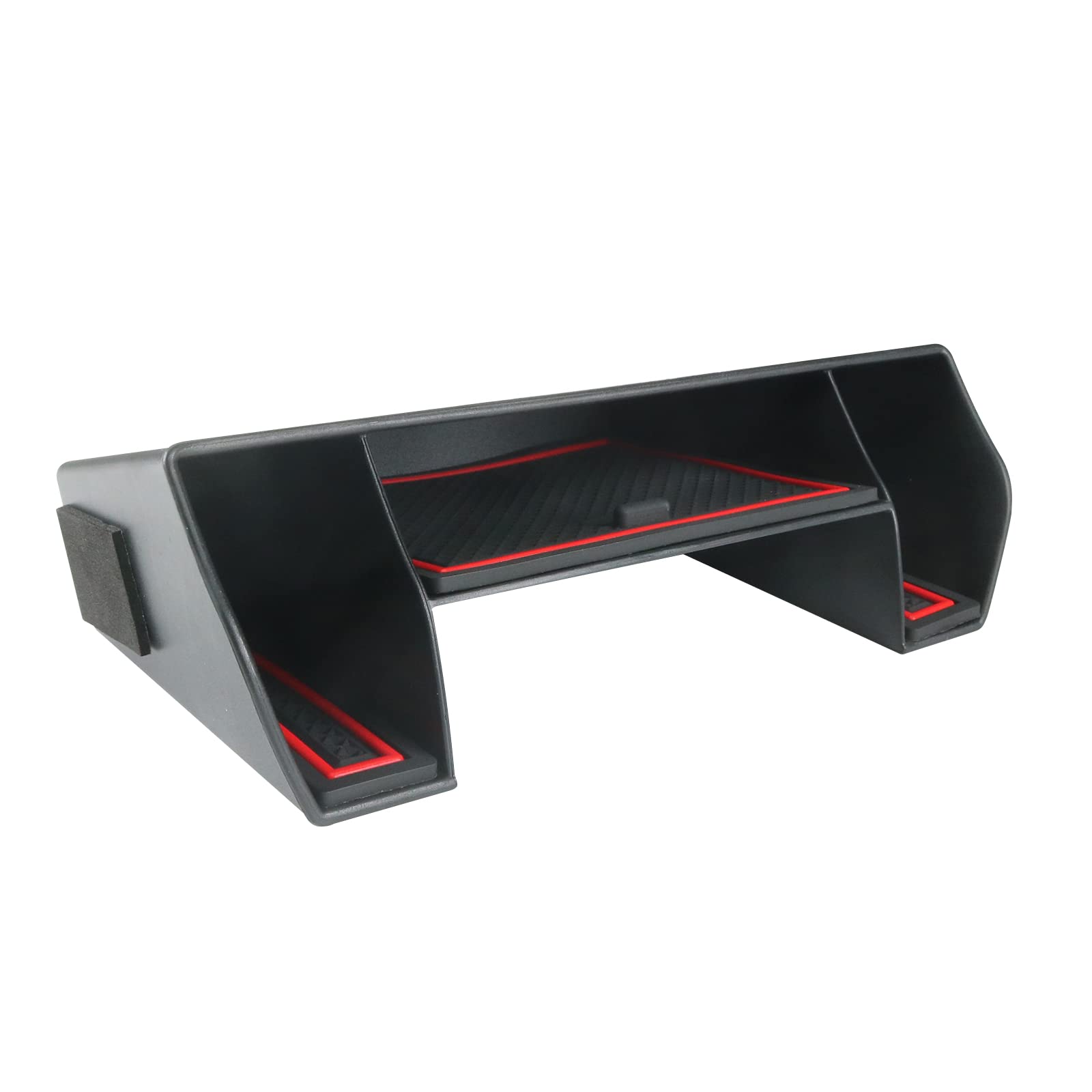 【送料無料】HUAHAO 新型 シビック FL1/FL4専用 フロントコンソールボックス シビック フロントコンソー コンソールトレイ シビック fl1 アクセサリー ABS素材 小物入れ 車 収納ボックス 滑り止め 内装パーツ カスタムパーツ (レッド)