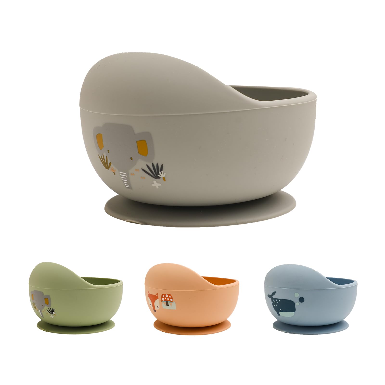 【送料無料】Wooden Teether 離乳食食器 ベビー用 くっつく 吸盤ボウル シリコン 赤ちゃん 滑り止め こぼれ防止 ひっくり返し防止 すくいやすい ...