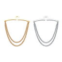 【送料無料】RunootPR ネクタイピン メンズ 2本セット ネクタイピン鎖 シルバー ゴールド ビジネス ネクタイ ピン 結婚式 真鍮製 メンズ プレゼント