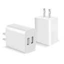 【送料無料】USB 充電器 ACアダプター iPhone 急速充電器【PSE認証2個セット】 ACコンセント 急速チャージャー スマホ充電器 12W 2ポート 2.4A急速充電 同時充電 2ポートUSB電源アダプター iPhone、 iPad 、Android、Galaxy、Xiaomi、HuaWei各種対応