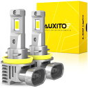 AUXITO H11 H8 H9 H16 LEDヘッドライト フォグランプ 車用 高輝度LEDチップ搭載 爆光 4倍明るさアップ 新基準車検対応 ほぼ1:1純正ハロゲンサイズ 99%車種対応 26W*2高輝度 6500K 12V車対応(ハイブリッド車・EV車) 定電流回路搭載 長寿命 ファンレス放熱性 静音 瞬間起