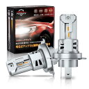 【送料無料】【2024年新型 h4 led 電球色】Perrace h4 LED ヘッドライト バイク/車用 HI/LO切替 4300K ハロゲン色 電球色 暖色 24000LM 爆光 省エネ 25W ポン付け 12V/24V車用 三重放熱 ファン付き 長寿命 車検対応 ノイズ抵抗内蔵 2個入り