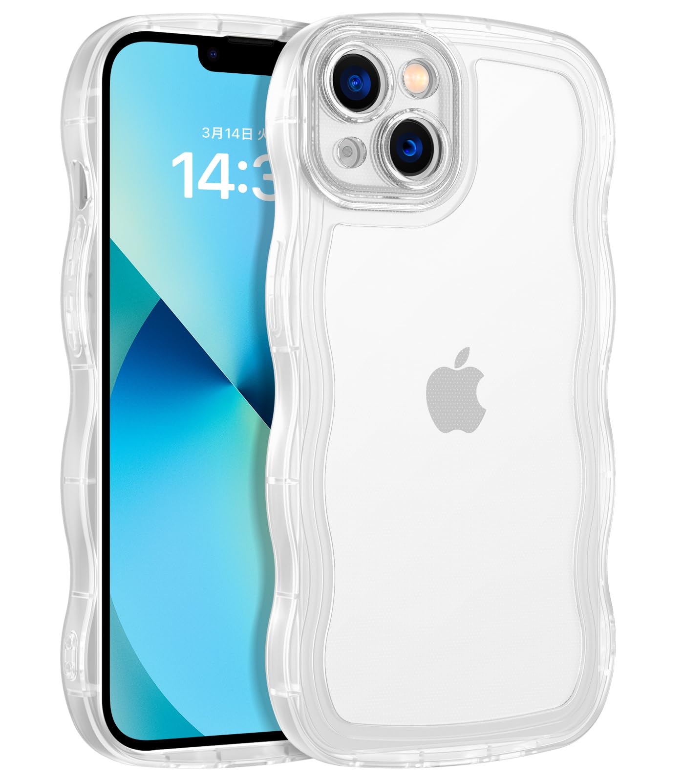 【送料無料】BENTOBEN iPhone 13 Mini ケース クリア TPU 韓国 可愛い ウェーブ ソフト 滑り止め 薄型 軽量 耐衝撃 おしゃれ スマ...