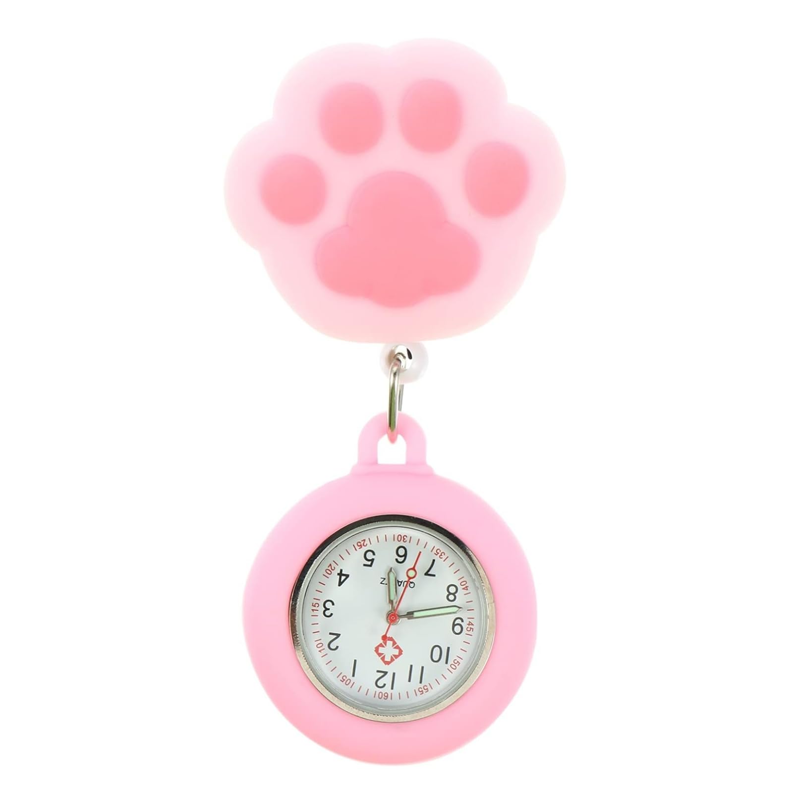 【送料無料】YFFSFDC ナースウォッチ 可愛い懐中時計 ポケットウォッチクリップ式 見やすいシンプルで..
