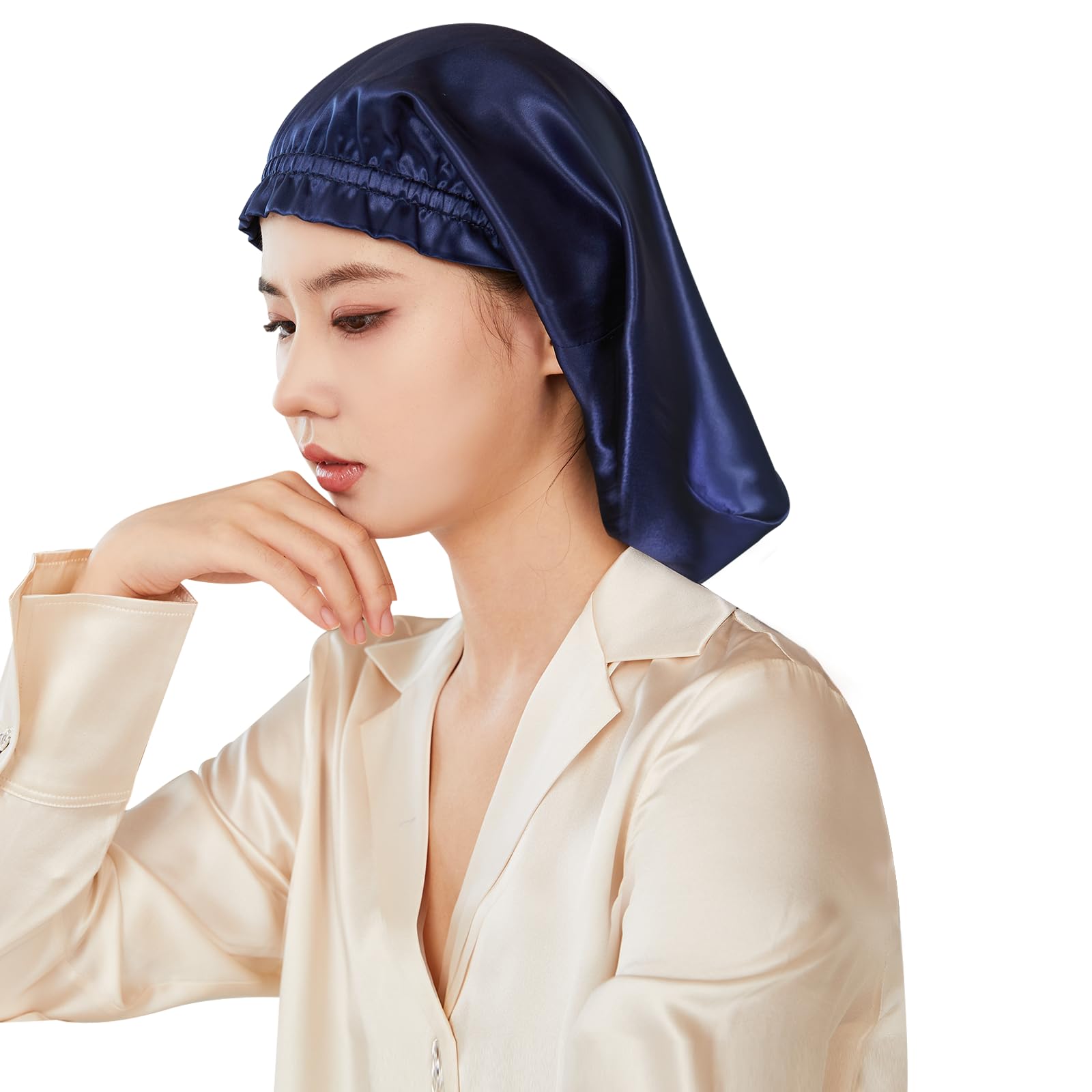 [Utukky] シルクナイトキャップ シルクキャップ 筒型デザイン 朝まで脱落なし シルク100% シルクナイトキャップ ロングヘア用 ヘアキャップ 枝毛・寝癖防止 就寝用 誕生日 プレゼント