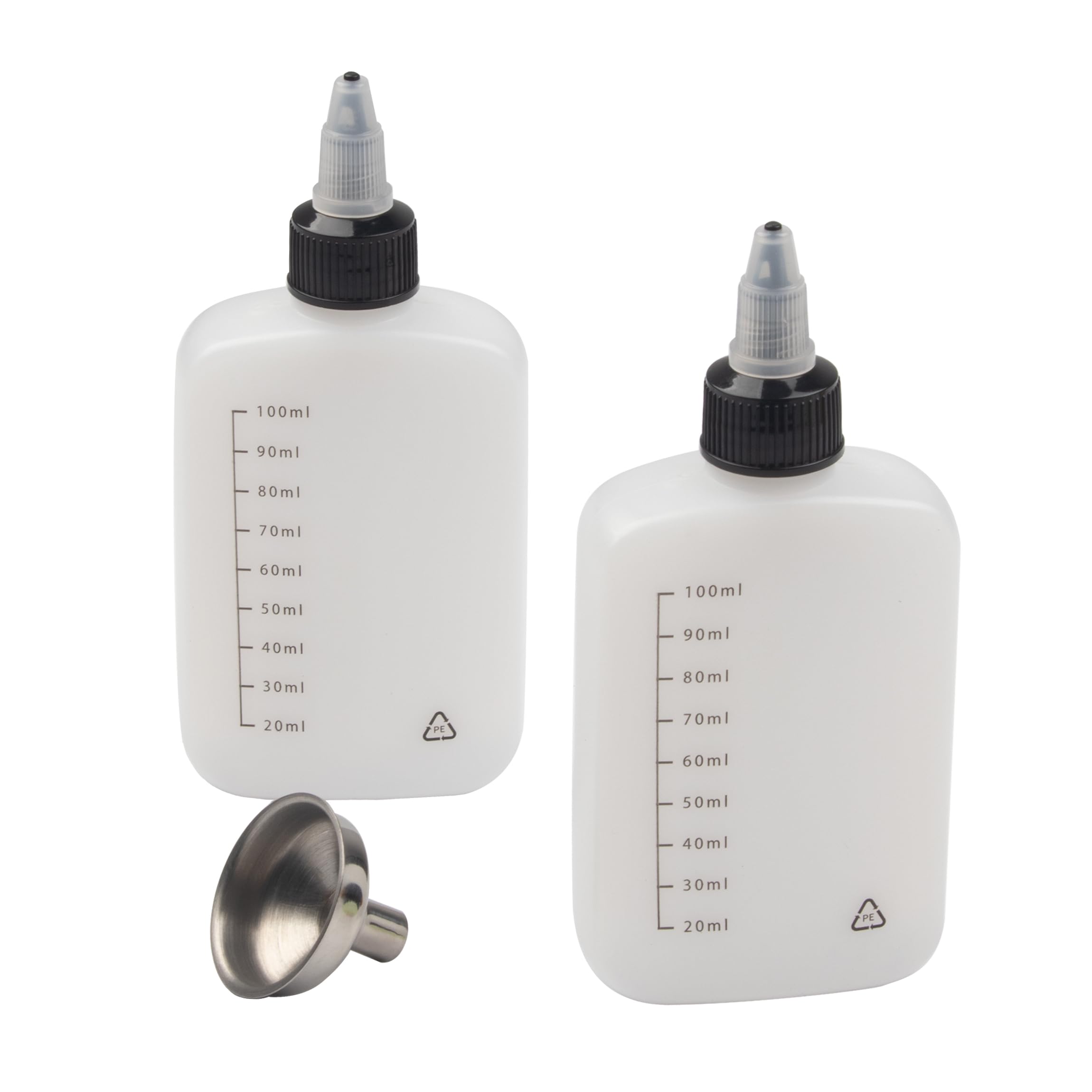 Mogotiアルコール ボトル オイル 燃料 ボトル 120ml じょうご付き 携帯用 アウトドア ストーブ バーナー (120ml×2個)