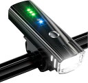 自転車 ライト【第2世代最新の強化版】自転車 ヘッドライト 大容量2600mAh Type-C充電 LEDヘッドライト高輝度2000ルーメン「3in1調光機能搭載」光センサー 自動点灯モード 充電式 自転車用ヘッドライト ヘルメットロードバイク ライトフロント 小型 led 懐中電灯兼用 ス
