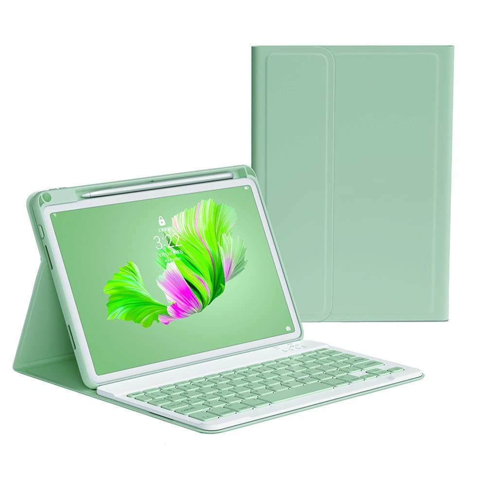 2022/2025 iPad 第10世代 iPad A16 キーボードケース ペンシル収納可能 キーボード カバー マグネット 分離式 アイパッド10 カラーキーボード 取り外し可能 女性向け かわいい (ミント)