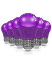 ORALUCE パープル LED電球 カラー電球 E26口金 40W相当 5W 450lm 220度広配光 高演色 装飾電球 密閉器具対応 調光不可 小型電球 PSE認証6個入
