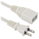 オーム(OHM) 電機 延長コード 屋内用 電源タップ 1個口 2m ストレートプラグ ホワイト HS-T12EDLP22 00-1556