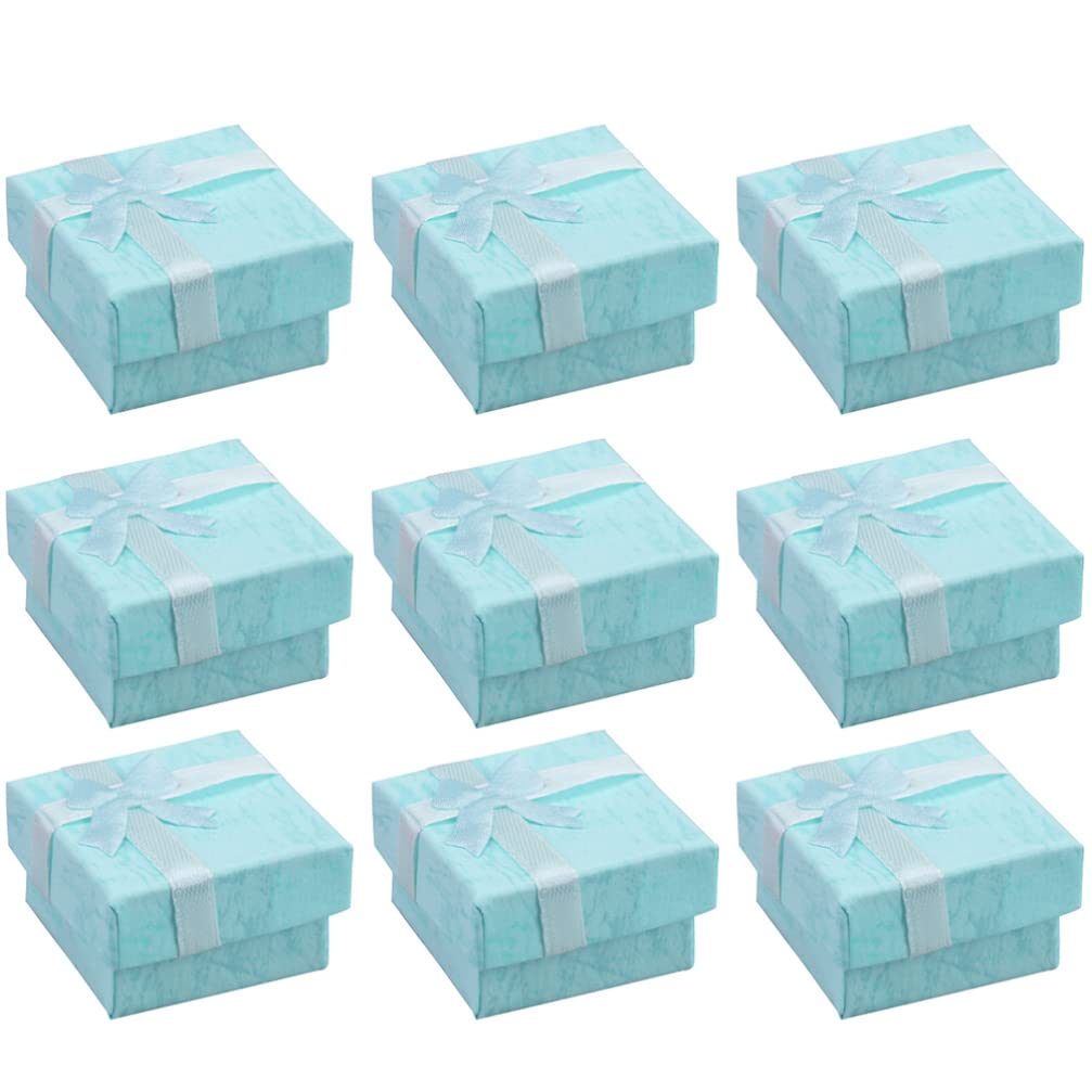 【送料無料】Frcolor ギフトボックス アクセサリー紙箱 蝶結び アクセサリーケース 正方形 指輪 ピアス リング ジュエリー収納ボックス 32個セット(ブ...