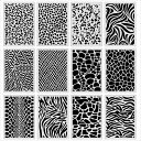 【送料無料】Mollytek 描画テンプレート ステンシルシート プレートヒョウ柄 絵画テンプレート手帳用テンプレート 絵図 絵描き道具 描画ツールDIYアルバ...