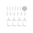 【送料無料】YFFSFDC エアーチューブコネクター 40個入り Y型/T型/L型/I型 水槽用 三又&二又分岐 チューブコネクタ 継手 アクアリウム 水族館 プラスチック製 透明色 4種類
