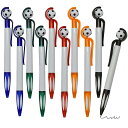 Maydahui かわいい サッカー ボールペン 油性 0.5mm 黒インク 10本セット おしゃれ Football ノック式 文房具 可愛い 子供 学生 ギ...