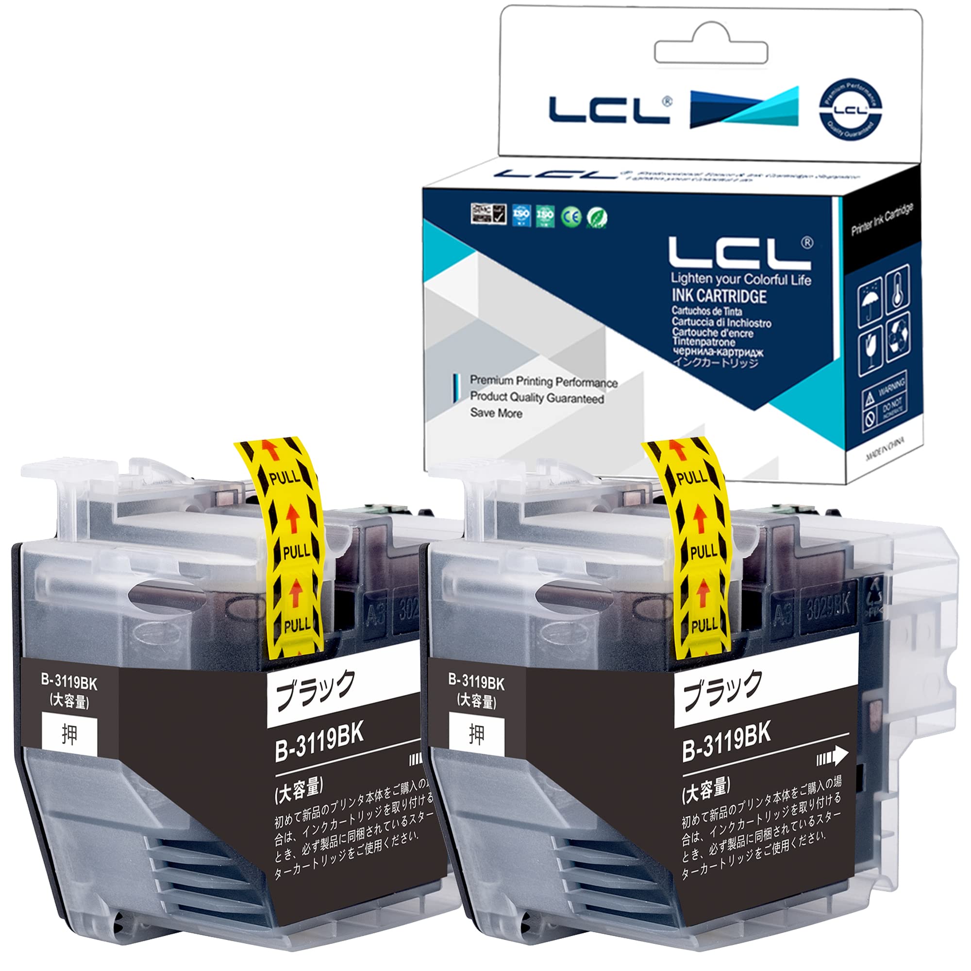 【送料無料】LCL ブラザー用 Brother用 LC3119 LC3119BK（2パック ブラック） 互換インクカートリッジ 増量 対応機種：MFC-J6580CDW/MFC-J6583CDW/MFC-J6980CDW/MFC-J6983CDW/MFC-J5630CDW