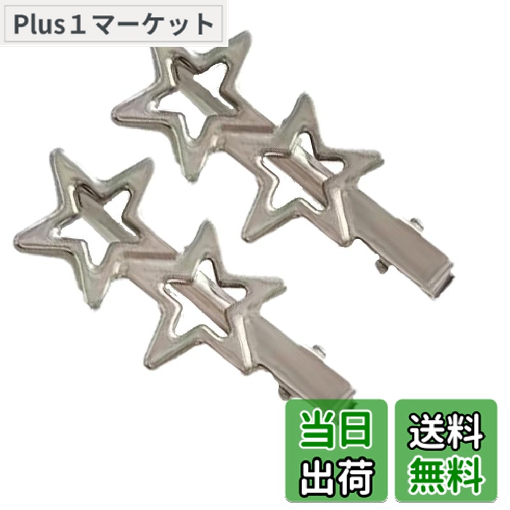 【送料無料】前髪 跡がつかない 美容師 業務用 かわいい 強力 ヘアクリップ 2本セット 色：GRY23