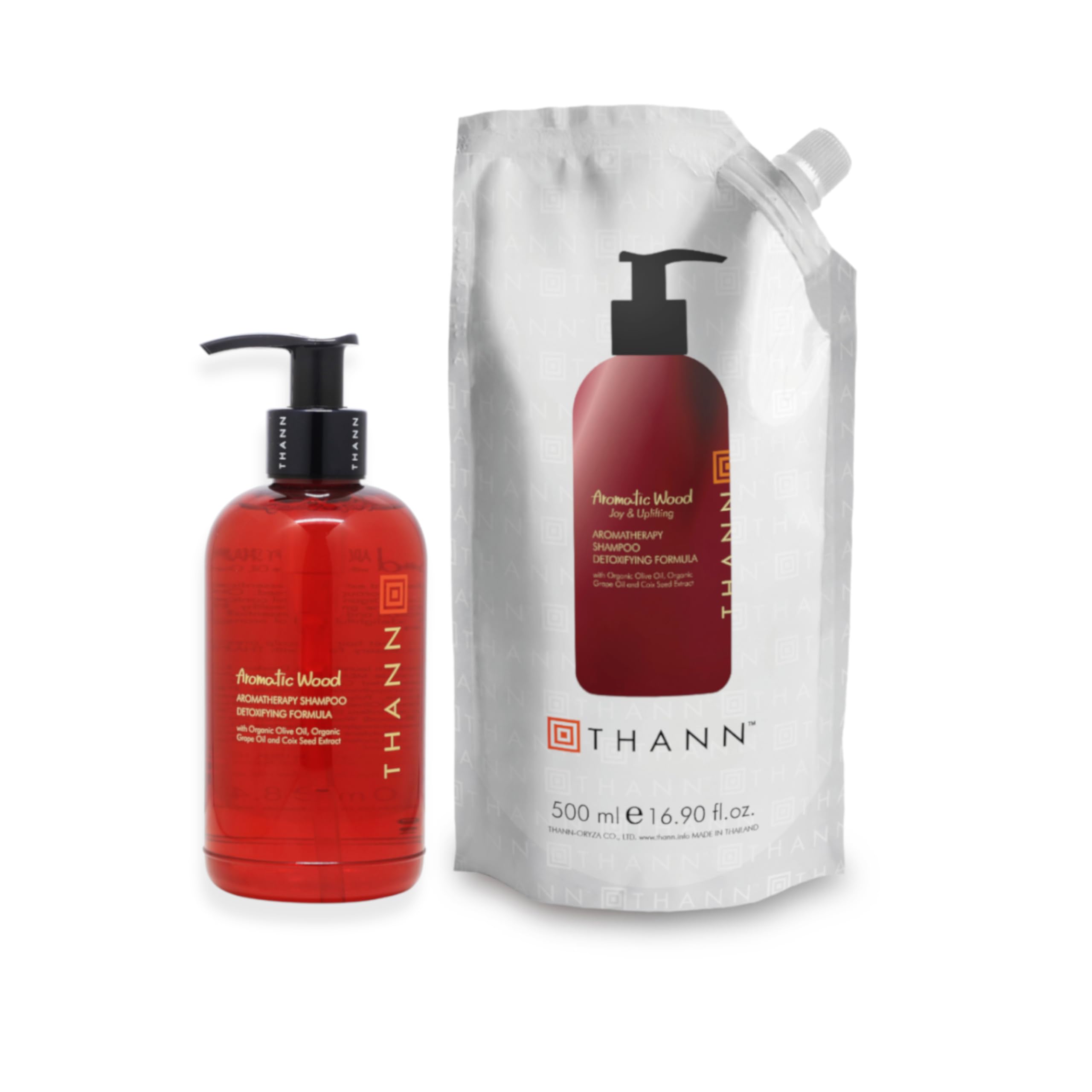 【送料無料】タン シャンプーレフィル付 レンジング しなやか ふんわり ハリ コシ 精油 オレンジ タンジェリン ナツメグ サンダルウッド (アロマティックウッド・レフィル付)