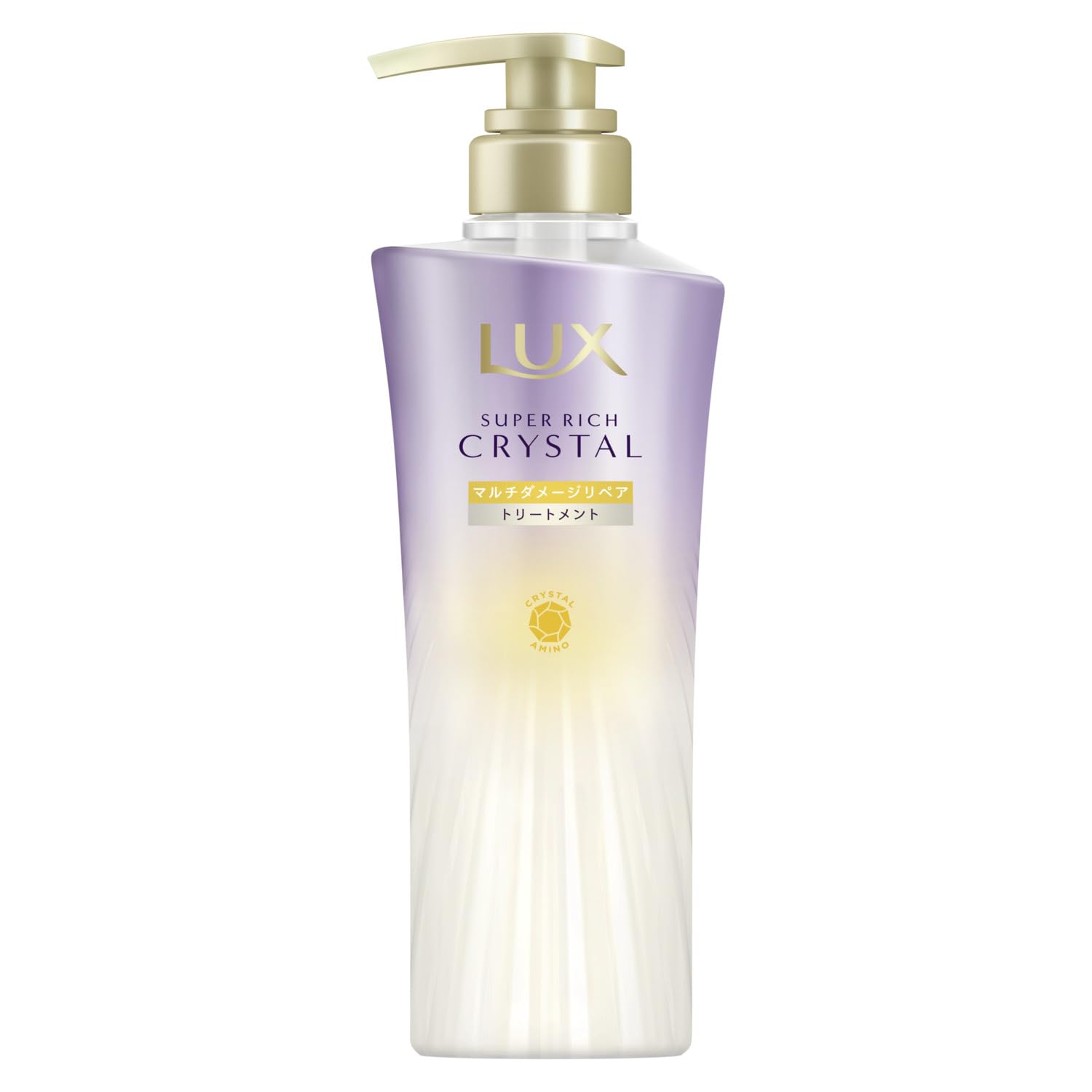【送料無料】LUX(ラックス) スーパーリッチクリスタル マルチダメージリペア トリートメント ポンプ 450g 色：ダメージケア用