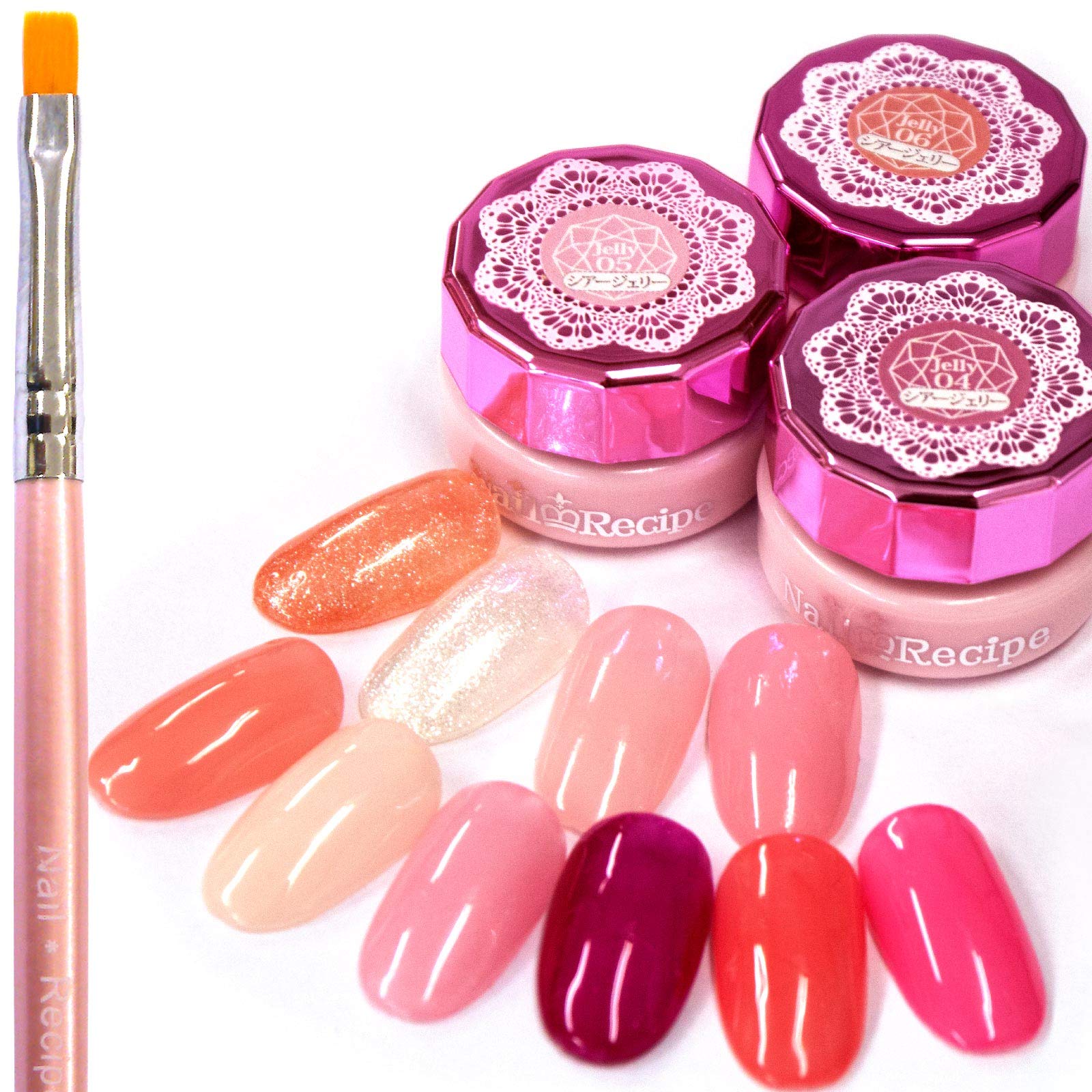 【送料無料】Nail Recipe(ネイルレシピ) カラージェル ジェルネイル ネイルカラー セット UV・LED ソー..