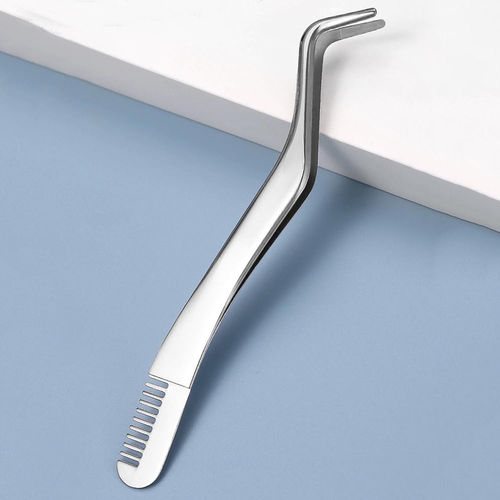 【送料無料】Moeagel つけまつげ ピンセット コーム付き 束感まつげコーミングピンセット 初心者向け 両端まつげコーム 使いやすい アイメイクツール 色:...