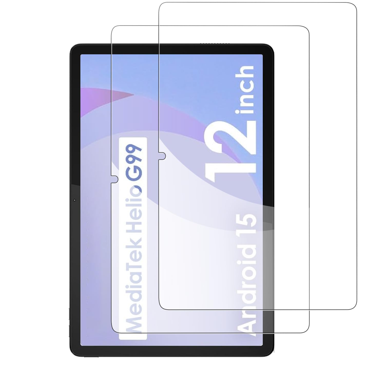 【送料無料】【2枚セット】LUCA TM12E2W74-AZ1B 用 フィルム KONXISA タブレット 12インチ ガラスフィルム 高透過率 9H硬度 傷防止 飛散防止 2.5D 自動吸着 気泡ゼロ 指紋防止