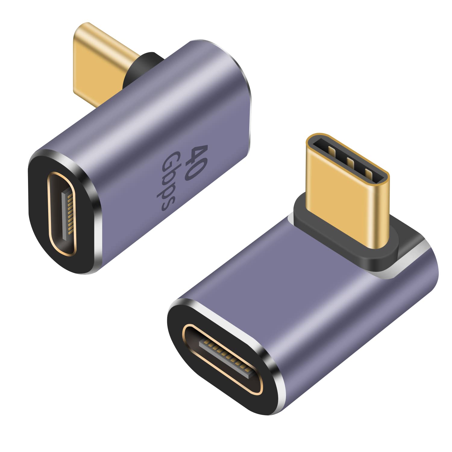 【送料無料】Poyiccot USB-C L字 変換アダプタ、USB C L字 アダプタ、40Gbps USB Type-C 変換アダプタ、L型 USB Type C 延長アダプタ、USB C オスメス延長アダプタ[高速転送100W 5A急速充電8K@60Hz映像出力 ] 90° USB タイプC 変換アダプタ対応 thunderbolt USB 4 .0 ケ