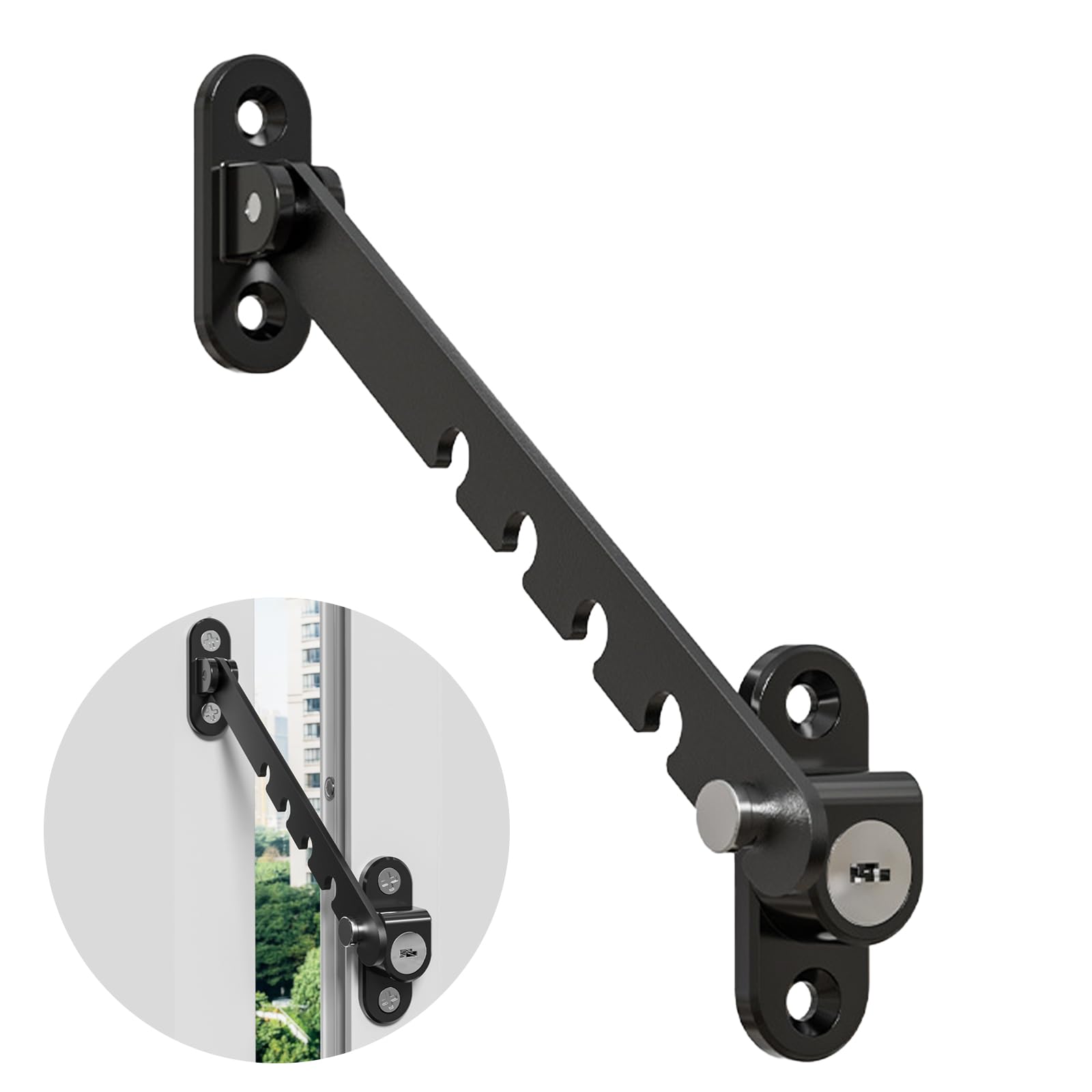 【送料無料】EsiFare ドアロック 引き戸 ロック 窓のリミッター 開口部制限装置 5階段調整可能 引き戸..