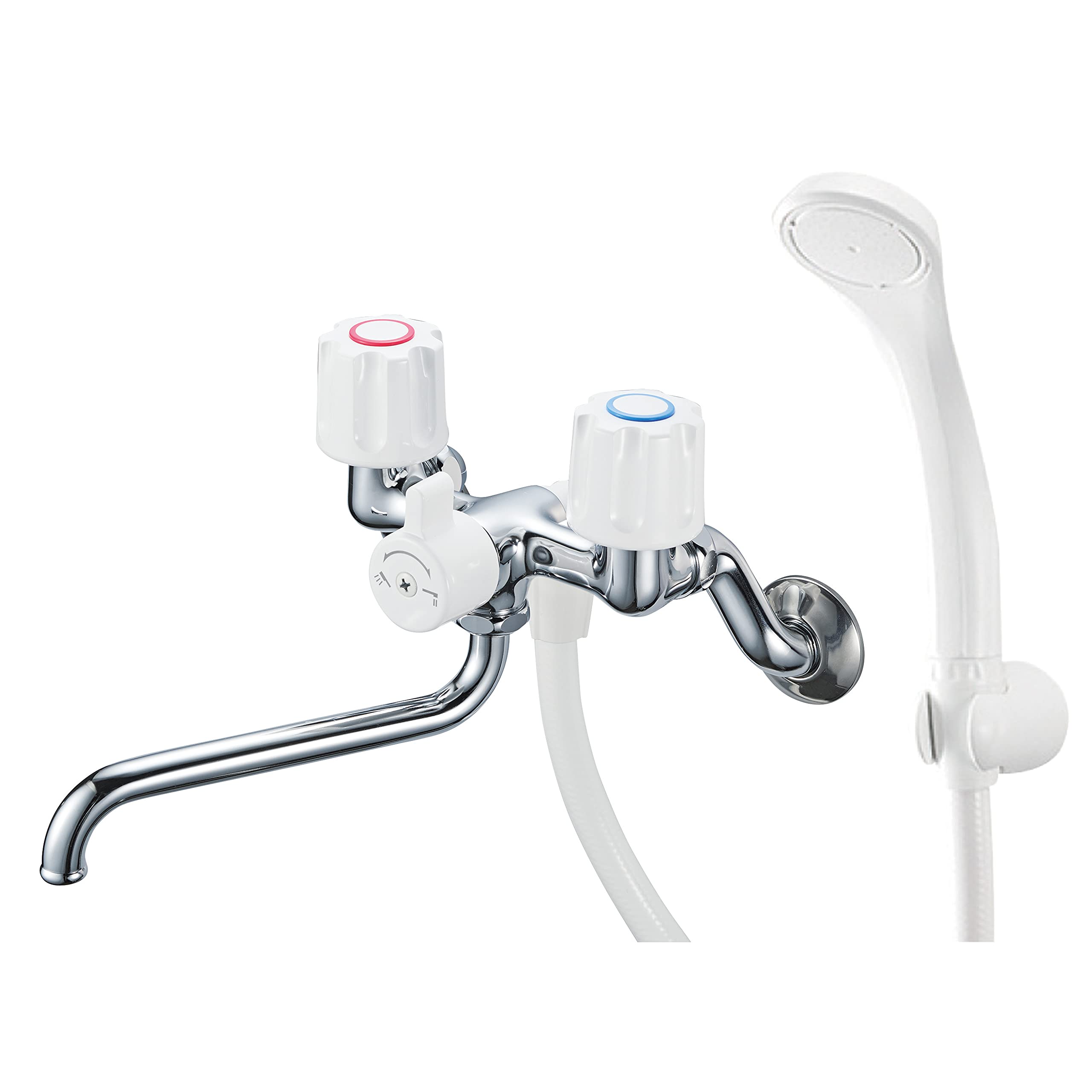 【送料無料】SANEI(サンエイ) ツーバルブシャワー混合栓 ホース長さ1.6m 節水 一般地・寒冷地共用形 浴..