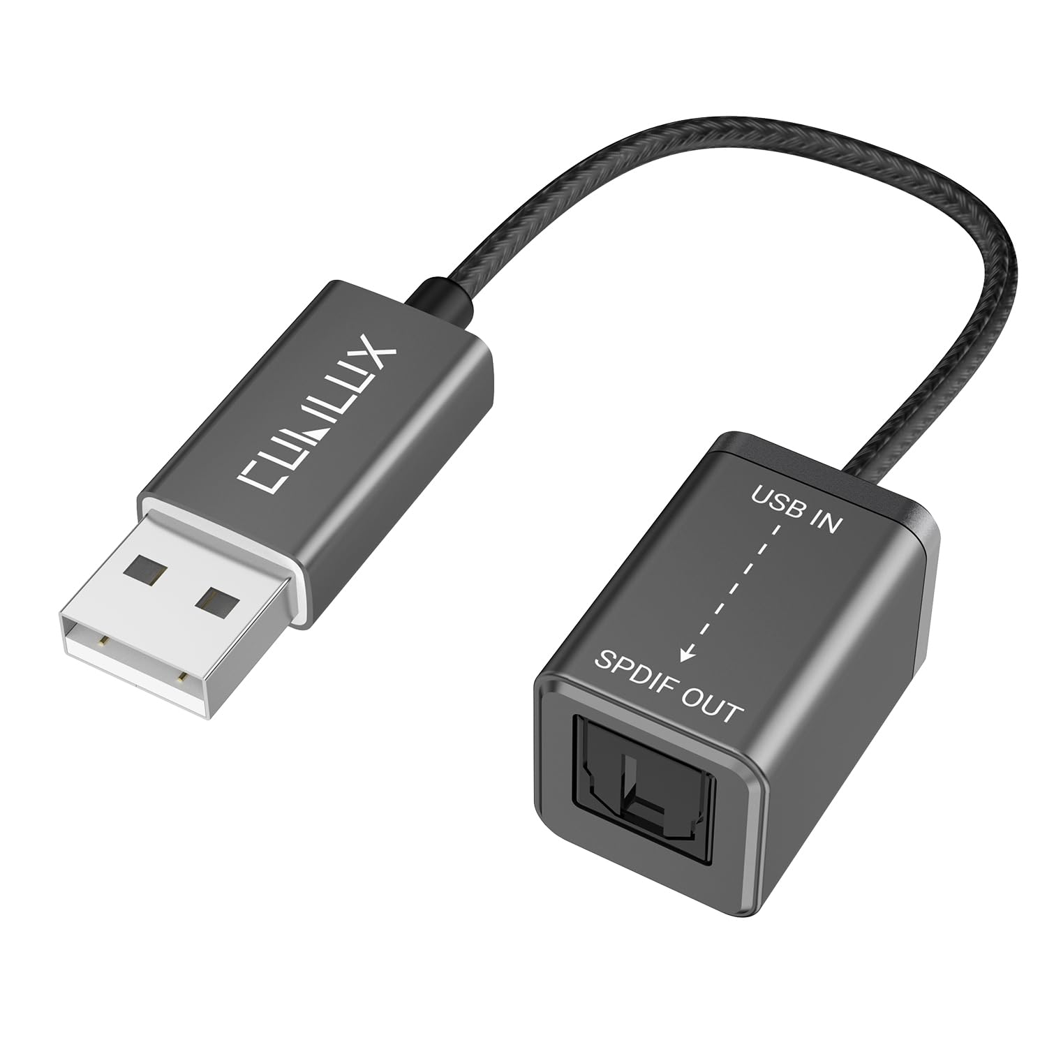 【送料無料】Cubilux USB A - SPDIF 光 オーディオ変換アダプタ、USB - TOSLINK デジタル 変換 ケーブル、USB A トスリンク トランスミッター、Windows、PC、ノートパソコン、コンピュータに対応