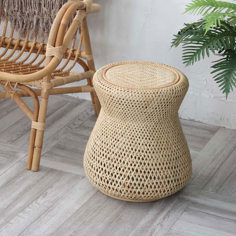 スツール 腰掛け イス 椅子 いす ラタンスツール 籐 ラタン 木製 インテリア おしゃれ クッション ブリ..