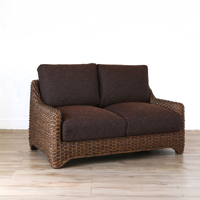 アジアン家具 ソファー 2人掛け 2人用 幅126cm ウォーターヒヤシンス おしゃれ アジアン アンティーク ナチュラル リゾート インテリア テイスト 家具 リビング 開梱設置無料(3)