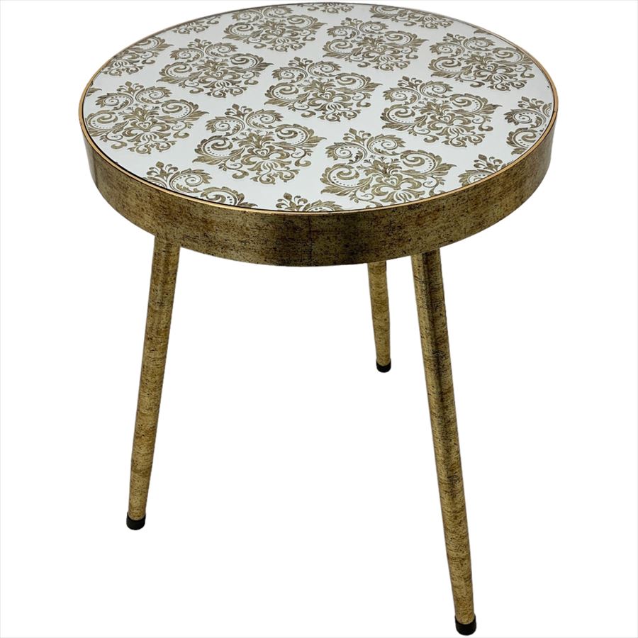 サイドテーブル 丸天板 高さ ソファテーブル 飾り棚 大理石柄 おしゃれ モルタル ナイトテーブル 一時置き ベッド横 テーブル コンパクト クラブ 円形 海外風 スリム 高級感 シンプル