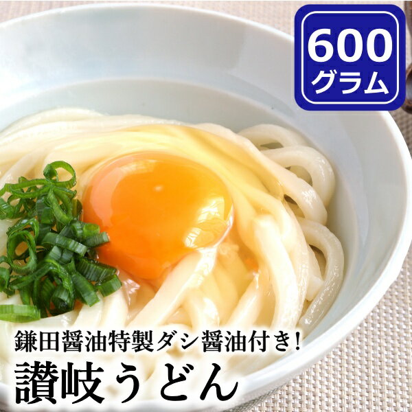 讃岐うどん 6食分 600g（300g×2袋） 鎌田醤油特製ダシ醤油6袋付 香川 本場 讃岐 生うどん 老舗製麺所直送 送料無料のサムネイル