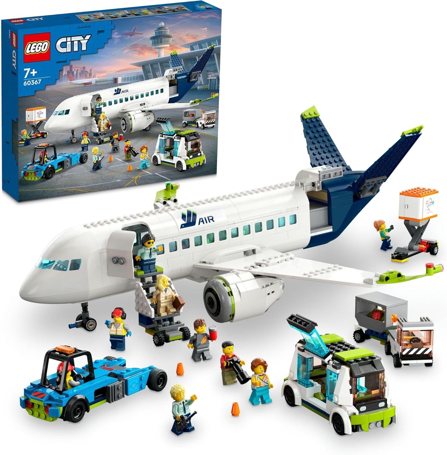 乐天商城 - レゴ LEGO シティ 旅客機 60367 おもちゃ 玩具 誕生日 プレゼント ブロック 街づくり 乗り物 車 ミニカー