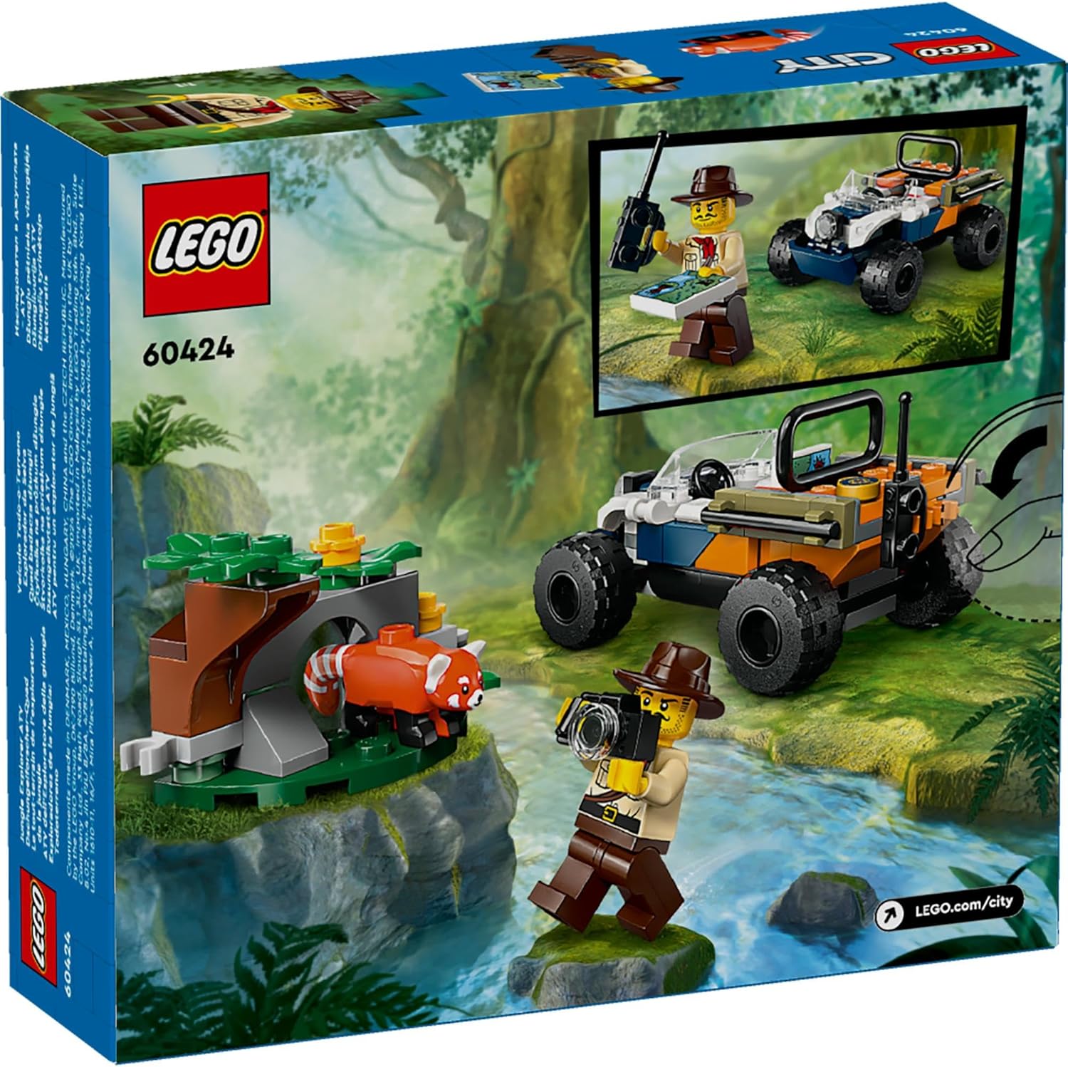 レゴ LEGO 60424 シティ ジャングル探検 オフロード車 レッサーパンダをさがせ おもちゃ 玩具 プレゼント 誕生日 ブロック 知育 クリスマス 男の子 女の子 子供 6歳 7歳 8歳 9歳 乗り物 車 ミニカー 3