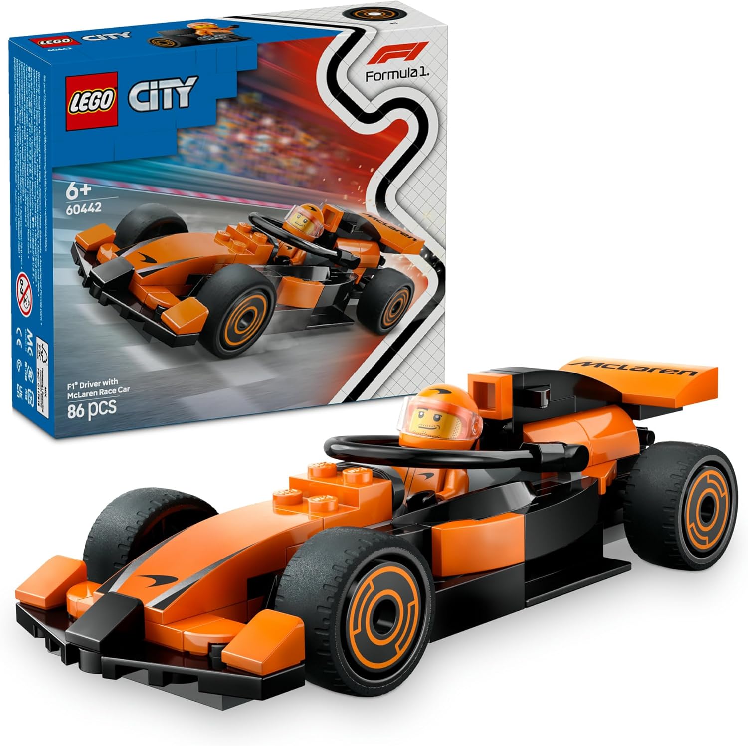 City - レゴ LEGO シティ F1(R) McLaren レースカーとドライバー 60442 おもちゃ 玩具 誕生日 プレゼント ブロック 知育 乗り物 車 ミニカー