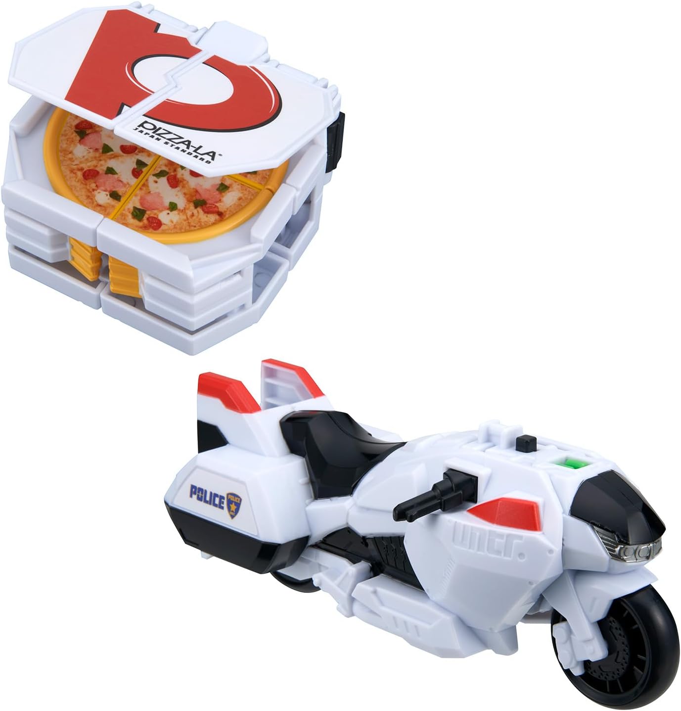食品・雑貨の総合通販 DON-SHOPのバンダイ ユニトロボーン ユニトロボ ピザーラポリスモーターサイクル おもちゃ 送料無料｜アングル2